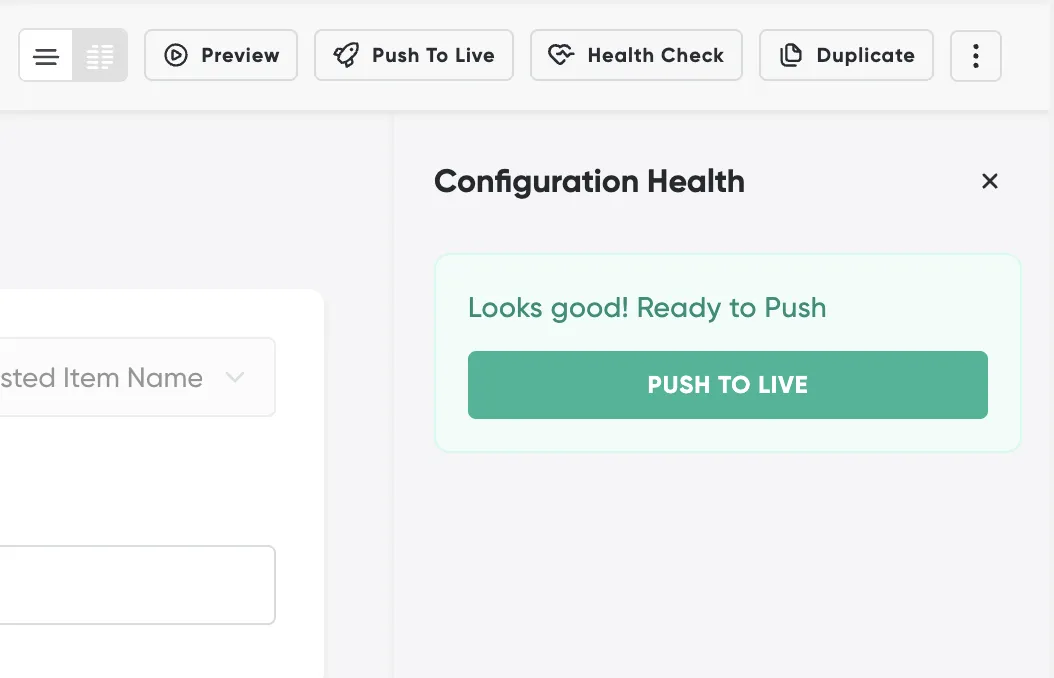 Checking a Schema Before You Go Live (Configuration Health)