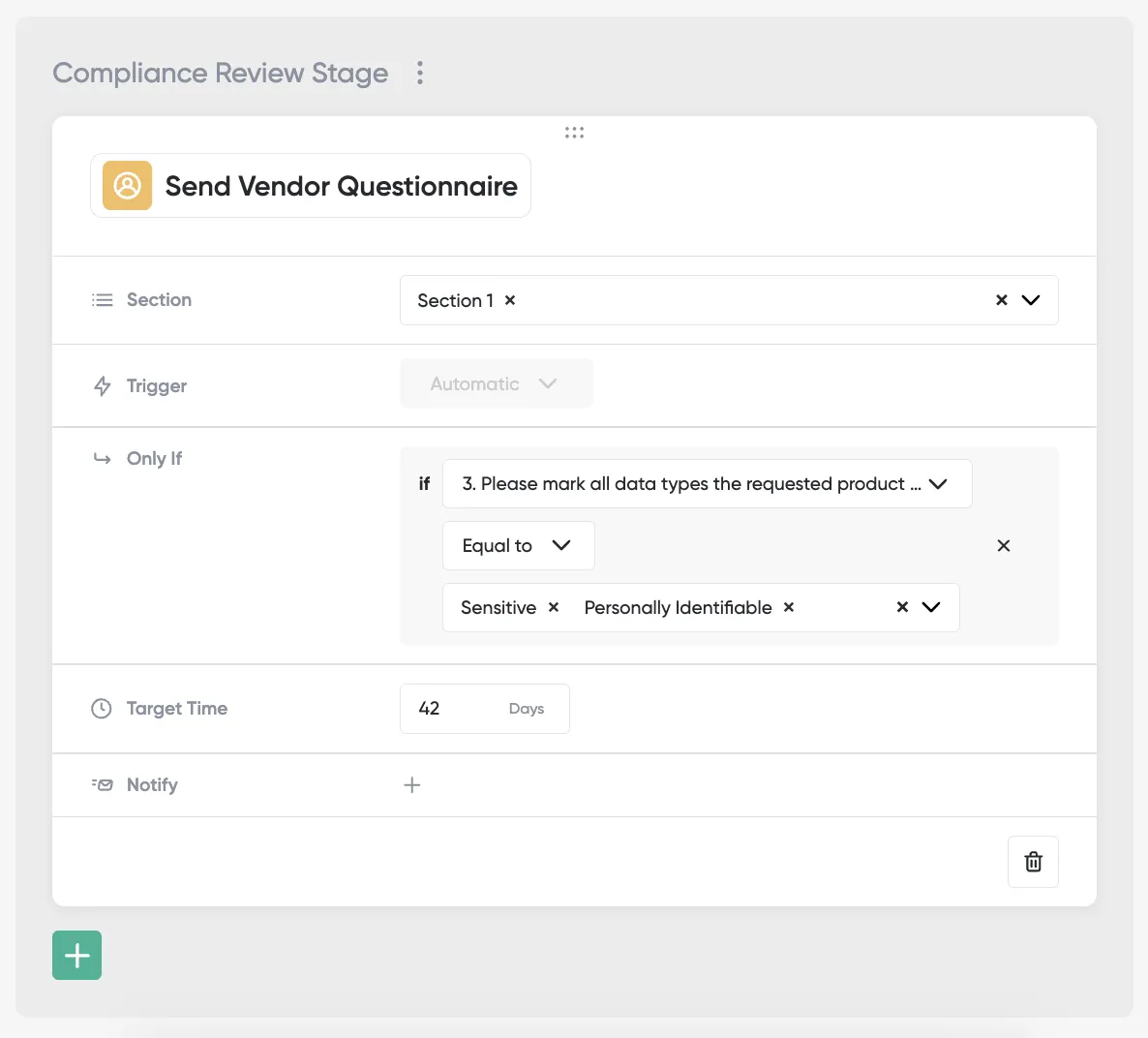 Sending a Vendor Questionnaire