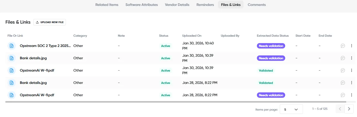 The Documents Menu