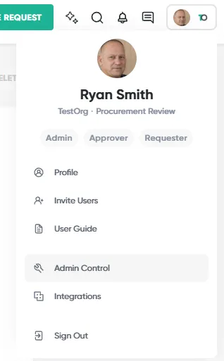 Admin Navigation Overview