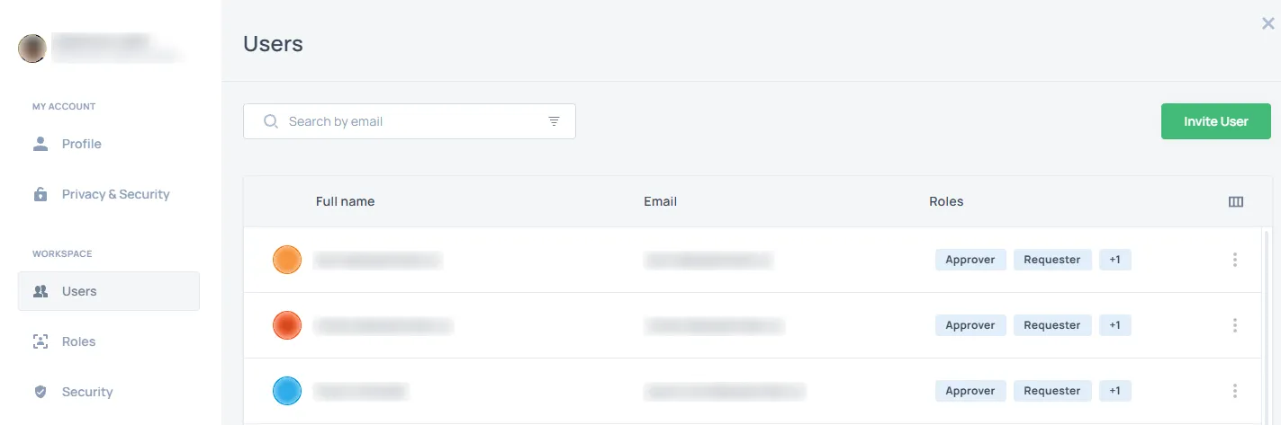 Users and roles