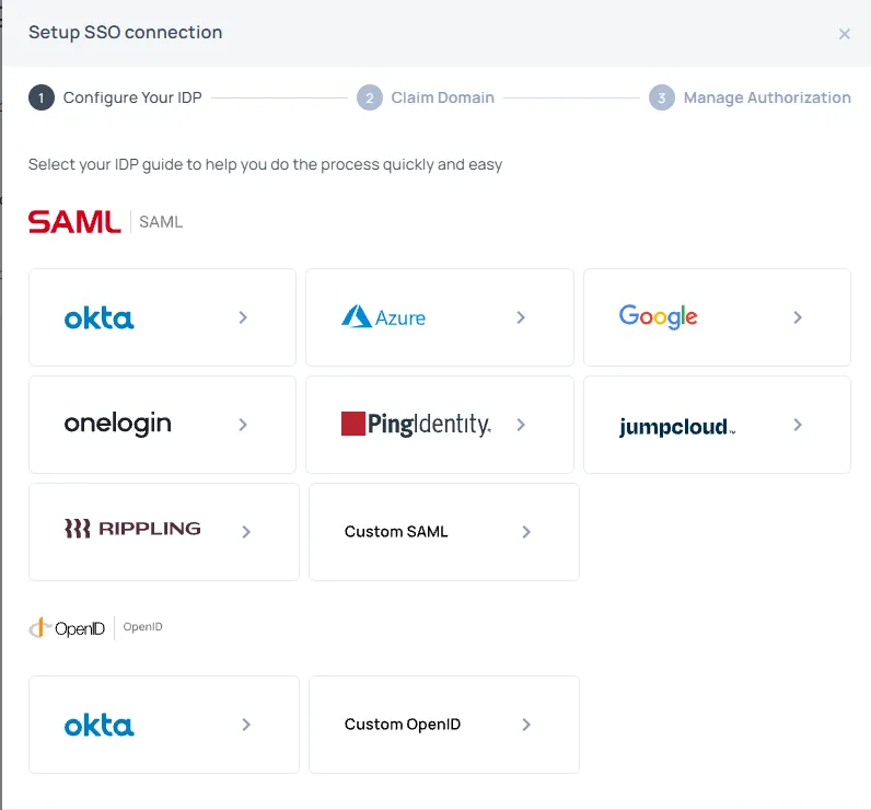 SSO and provisioning