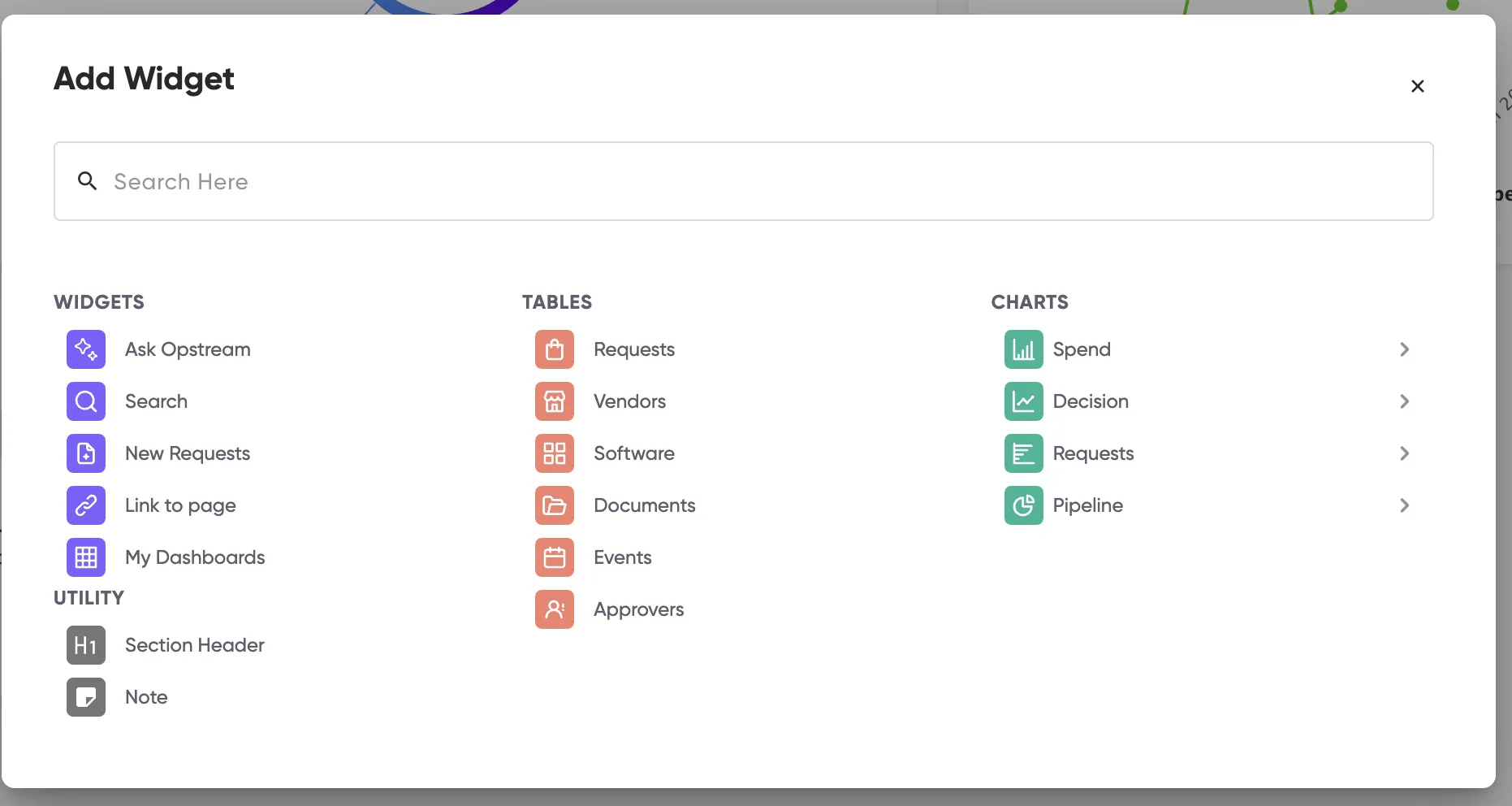The Home Views list